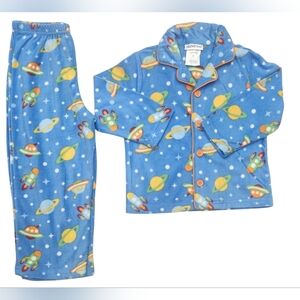 Steve Flame Resistant Intergalactic Adventure Fleece Pajama Set - Blue Size 3T